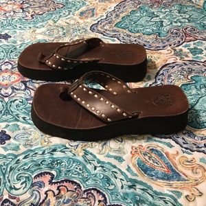 Brown Reef flip flops